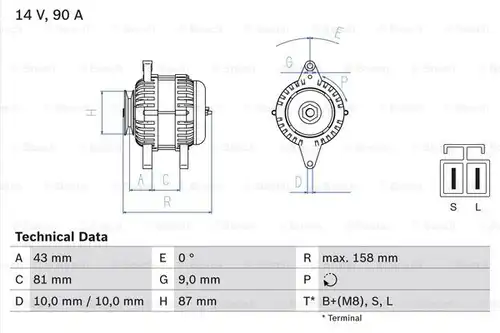 генератор BOSCH 0 986 080 430