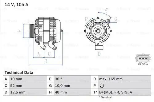 генератор BOSCH 0 986 080 440