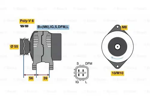 генератор BOSCH 0 986 080 450