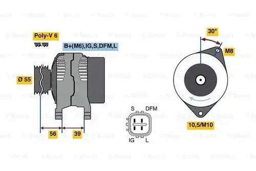 генератор BOSCH 0 986 080 460