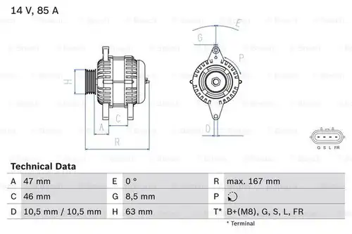 генератор BOSCH 0 986 080 480