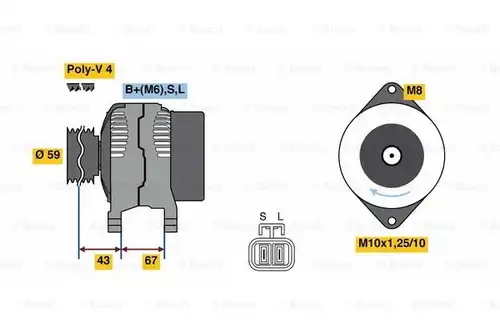 генератор BOSCH 0 986 080 520