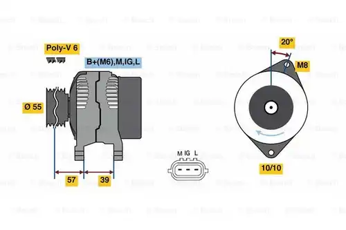 генератор BOSCH 0 986 080 590