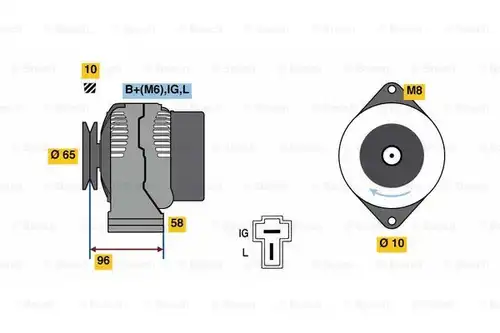 генератор BOSCH 0 986 080 620