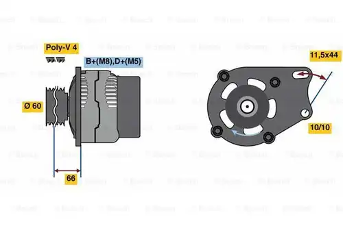 генератор BOSCH 0 986 080 670