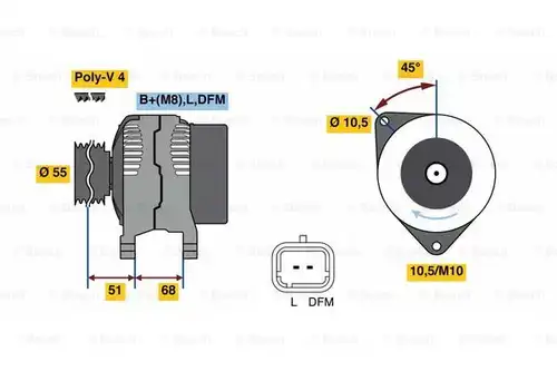 генератор BOSCH 0 986 080 680