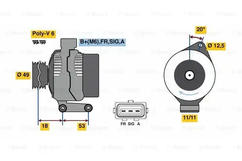 генератор BOSCH 0 986 080 700