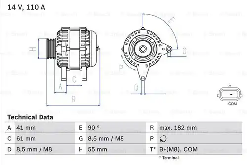 генератор BOSCH 0 986 080 710