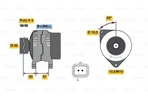 генератор BOSCH 0 986 080 720