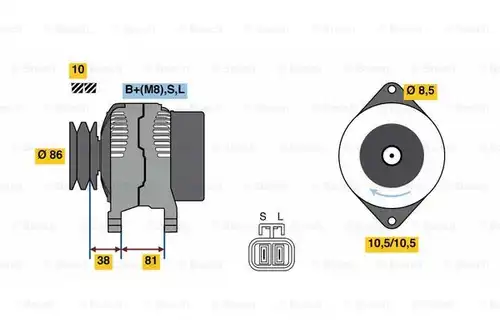 генератор BOSCH 0 986 080 740