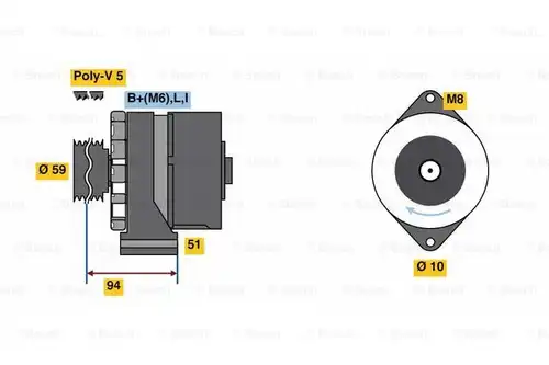 генератор BOSCH 0 986 080 760