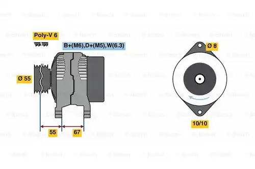 генератор BOSCH 0 986 080 900