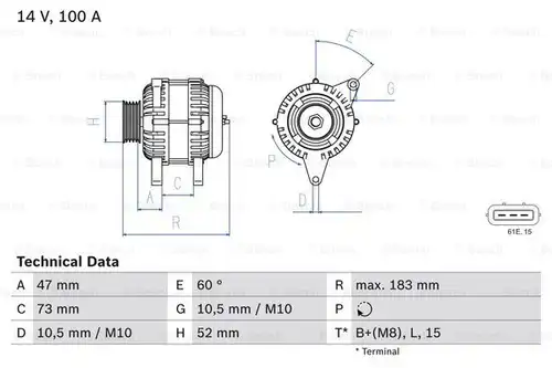 генератор BOSCH 0 986 080 920