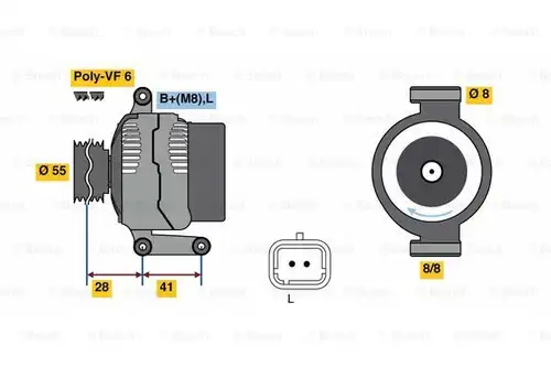 генератор BOSCH 0 986 080 930