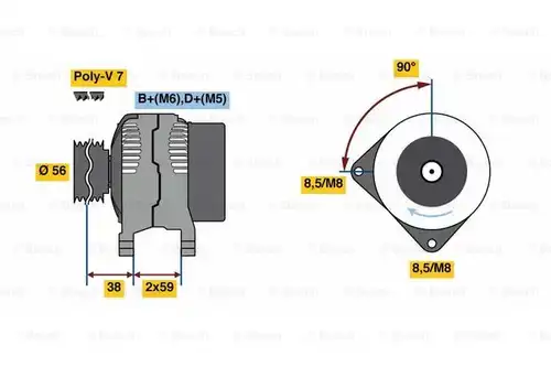 генератор BOSCH 0 986 080 950