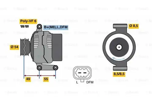 генератор BOSCH 0 986 081 070