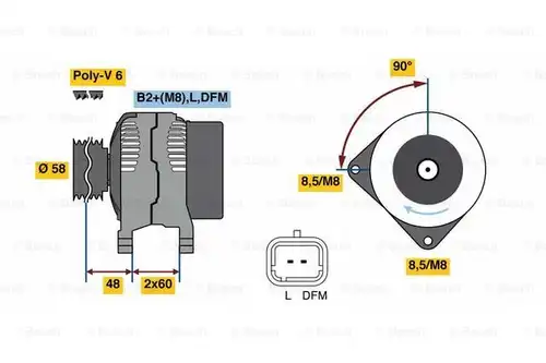 генератор BOSCH 0 986 081 110