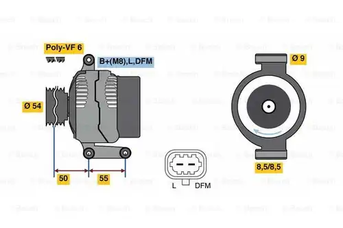 генератор BOSCH 0 986 081 120