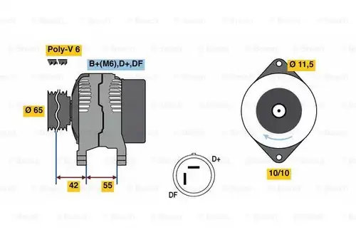 генератор BOSCH 0 986 081 200