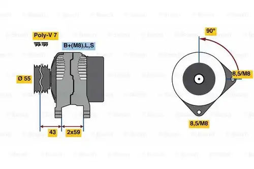 генератор BOSCH 0 986 081 220