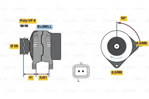 генератор BOSCH 0 986 081 270