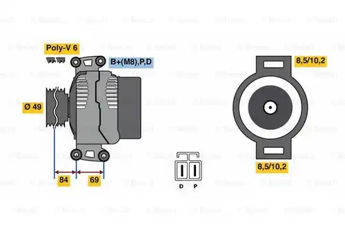 генератор BOSCH 0 986 081 300