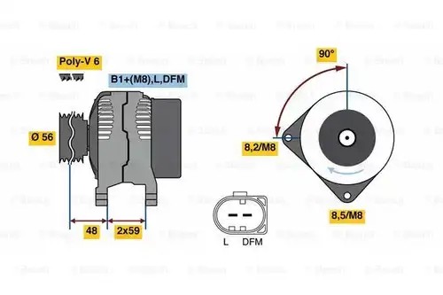 генератор BOSCH 0 986 081 320