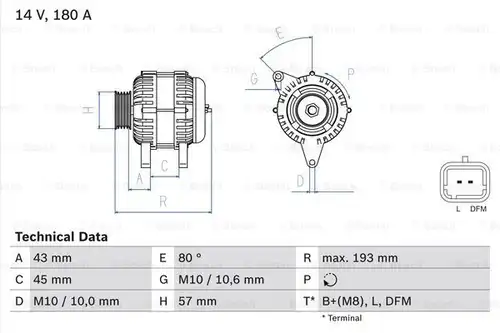 генератор BOSCH 0 986 081 330