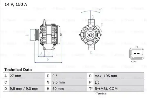 генератор BOSCH 0 986 081 820