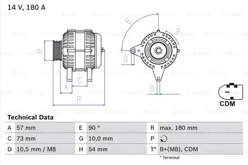 генератор BOSCH 0 986 082 200