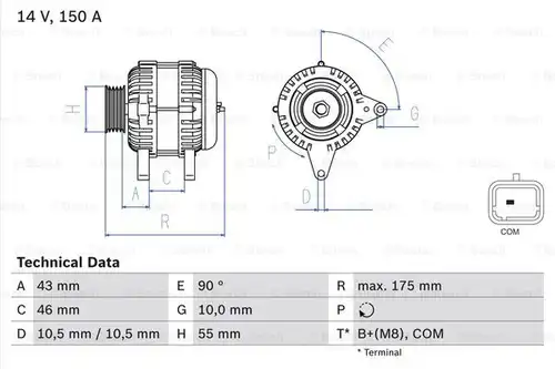 генератор BOSCH 0 986 082 240