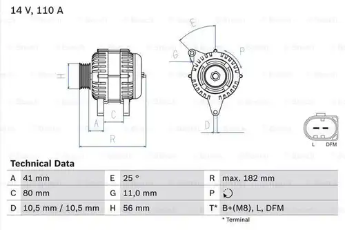 генератор BOSCH 0 986 082 320