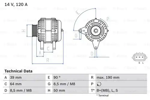 генератор BOSCH 0 986 082 440