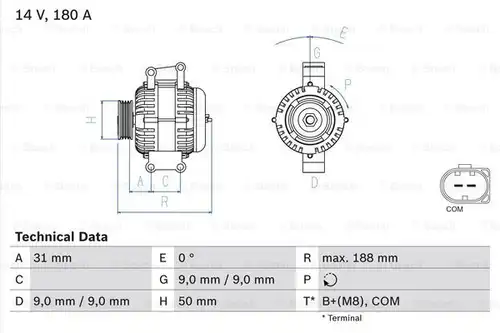 генератор BOSCH 0 986 082 500