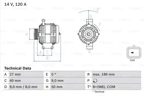 генератор BOSCH 0 986 082 570