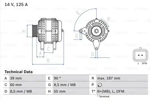 генератор BOSCH 0 986 082 600