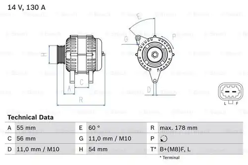 генератор BOSCH 0 986 083 120