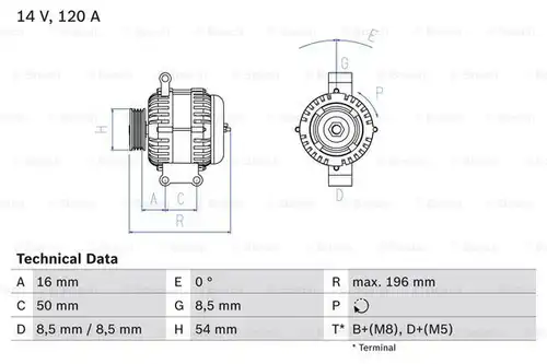 генератор BOSCH 0 986 083 180