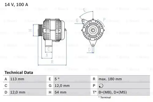 генератор BOSCH 0 986 083 210