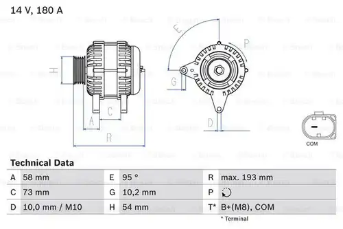 генератор BOSCH 0 986 083 330