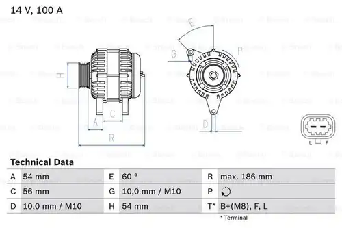 генератор BOSCH 0 986 083 400