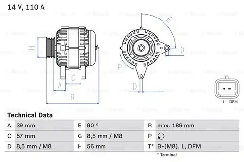 генератор BOSCH 0 986 083 440