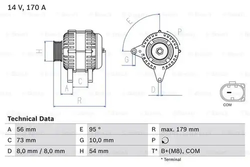 генератор BOSCH 0 986 083 470