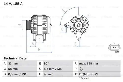 генератор BOSCH 0 986 083 560