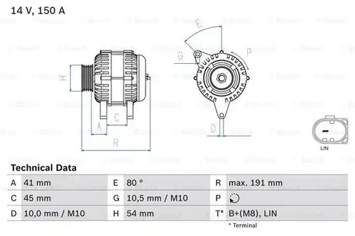 генератор BOSCH 0 986 083 620