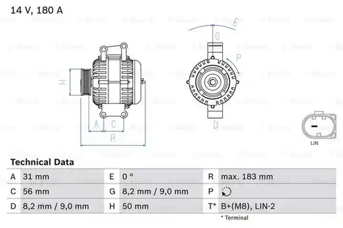 генератор BOSCH 0 986 083 670