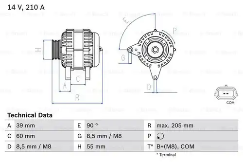 генератор BOSCH 0 986 083 730