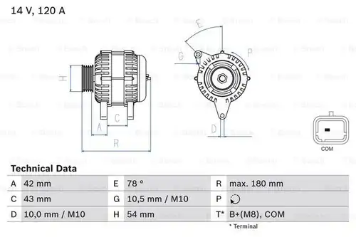 генератор BOSCH 0 986 083 800