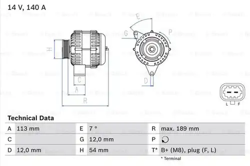 генератор BOSCH 0 986 083 820