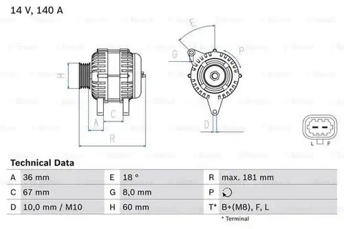 генератор BOSCH 0 986 083 860